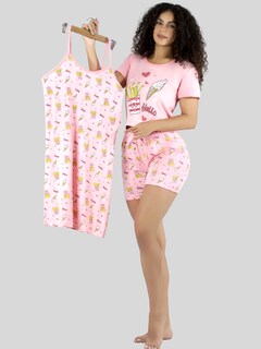 Foto 2 | Foto 2 | Set Pijama 3 Piezas Mujer Verano Pij-096 D4 Bata Top Y Short