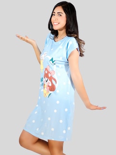 Foto 4 | Foto 4 | Camisón de Dormir Azul para Mujer