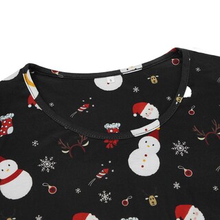 Foto 3 | Foto 3 | Camisa De Dormir Navideña De Algodón Para Mujer Nightgown Zando, Color Negro, Xl - Venta Internacional.