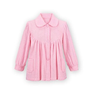 Foto 1 | Foto 1 | Camisola de Noche Forro Polar Suave con Botones Rosa - Venta Internacional