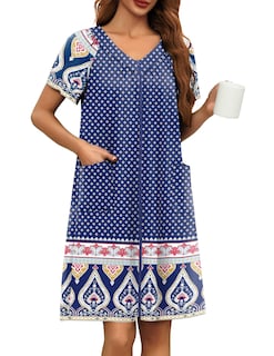 Foto 1 | Foto 1 | Camisón Robe Ekouaer para Mujer Azul Marino - Venta Internacional