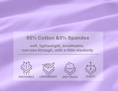 Foto 5 | Foto 5 | Pijama De Algodón Para Mujer Ekouaer, Camisón, Color Morado Claro - Venta Internacional.
