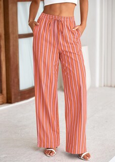 Foto 3 | Foto 3 | Pantalones De Pijama Prettygarden Para Mujer, Pierna Ancha, Algodón A Rayas - Venta Internacional.