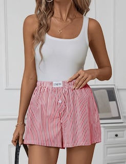Foto 5 | Foto 5 | Pantalones Cortos Tipo Bóxer Lomon Para Mujer, Estilo Pijama Casual De Verano - Venta Internacional.