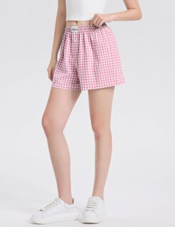 Foto 4 | Foto 4 | Pantalones Cortos Tipo Bóxer Lomon Para Mujer, Casual, De Algodón, De Verano, Color Rosa - Venta Internacional.