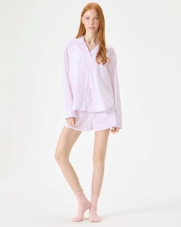 Foto 4 | Foto 4 | Pantalones Cortos Sleep Boxer Florence By Mills Para Mujer, Color Blanco Y Rosa Xxs - Venta Internacional.