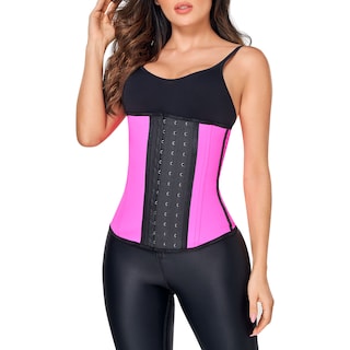 Foto 3 | Foto 3 | Cinturilla Deportiva Larga 3 Broches Látex Mujer Color Fucsia