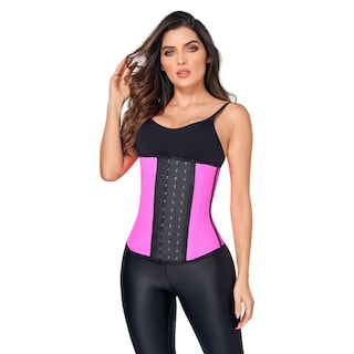 Foto 1 | Foto 1 | Cinturilla Deportiva Larga 3 Broches Látex Mujer Color Fucsia