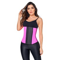Cinturilla Deportiva Larga 3 Broches Látex Mujer Color Fucsia