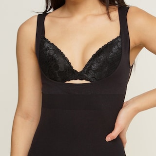 Foto 3 | Foto 3 | Sculpting Bodysuit Busto Abierto Aylon 230 Negro