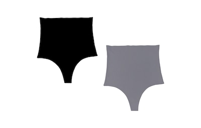Foto 1 | Foto 1 | Paquete de 2 Faja Tipo Tanga sin Costuras Invisibles Tatys Fashion 1 Negra y 1 Gris