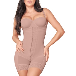 Foto 3 | Foto 3 | Faja Colombiana Strapless Tipo Short Reloj De Arena Mujer Color Cocoa