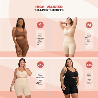 Foto 4 | Foto 4 | Pantalones Cortos Moldeadores de Cuerpo Shapermint de Cintura Alta Negros - Venta Internacional