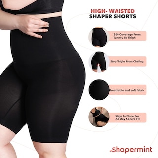 Foto 5 | Foto 5 | Pantalones Cortos Moldeadores de Cuerpo Shapermint de Cintura Alta Negros - Venta Internacional