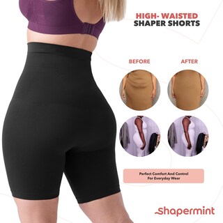 Foto 6 | Foto 6 | Pantalones Cortos Moldeadores de Cuerpo Shapermint de Cintura Alta Negros - Venta Internacional