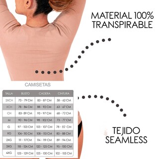 Foto 4 | Foto 4 | Camiseta Faja Modeladora para Dama con Mangas Nude I Love Shape