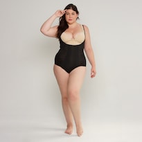 Bikini Moldeador De Tiro Alto Con Mesh Aylon 236 Negro