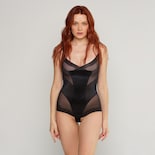 Body Busto Abierto Con Mesh Aylon 238 Negro