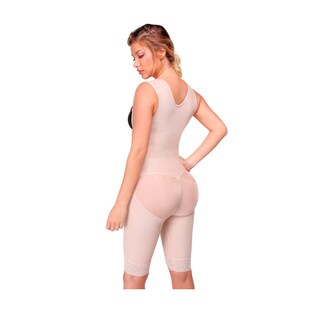 Foto 2 | Foto 2 | Faja Body Largo Senos Libres Hilado Cobre Beige Medivaric