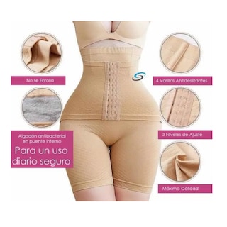 Foto 3 | Foto 3 | Panty Faja Short Belug Reductora Moldeadora Doble Compresión Nude M/l