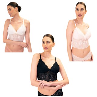 Foto 1 | Foto 1 | Kit 3 Bralett de Talle Largo I Love Shape M2057 Multicolor