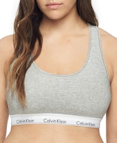 Bralette Calvin Klein de Algodón sin Forro Gris Jaspeado - Venta Internacional