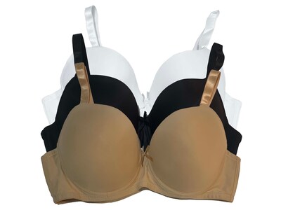 Foto 1 | Foto 1 | Paquete 3 Brasier Copa Triple Ddd Tatys Fashion Colores Básicos