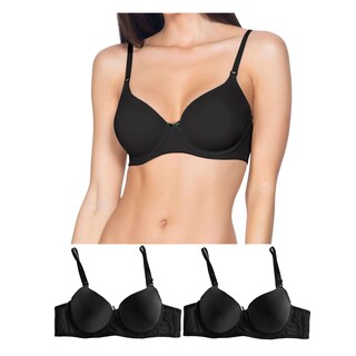 Foto 1 | Foto 1 | Brasier con Varilla Copa B Tatys Fashion 98030 color Negro Pack 3 Piezas