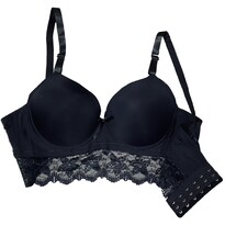 Brasier Rose Girl Reforzado 6 Ganchos color Negro