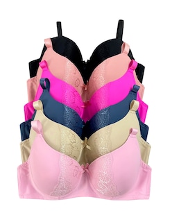 Foto 3 | Foto 3 | Paquete Con 6 Brasier Tatys Fashion Copa Dd, Pack Con 6 Colores Diferentes