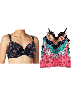 Foto 1 | Foto 1 | Paquete Con 6 Brasier Tatys Fashion Copa Dd, Pack Con 6 Colores Diferentes