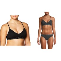 Bralette Calvin Klein Motive De Algodón Con Forro Ligero - Venta Internacional.