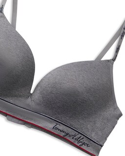 Foto 4 | Foto 4 | Bralette Tommy Hilfiger Sin Costuras, Ligeramente Forrado, Gris Jaspeado - Venta Internacional.