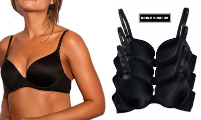 Foto 2 | Foto 2 | Paquete de 3 Brasier Doble Push Up Tatys Fashion Aumenta Hasta 2 Tallas