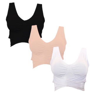Foto 1 | Foto 1 | Brasier Push Up 3 Piezas Passion Wear Bra Color Negro,nude Y Blanco Con Soporte Cruzado Y Control De Rollos En Espalda