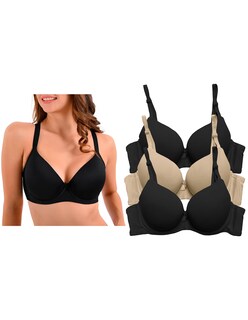 Foto 1 | Foto 1 | Brasier Doble Push Up Tatys Fashion, Aumenta Hasta Dos Tallas, Pack Con 3 Bras