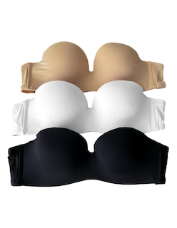 Foto 4 | Foto 4 | Brasier Strapless Tatys Fashion con Tirantes Transparentes 3 Pack