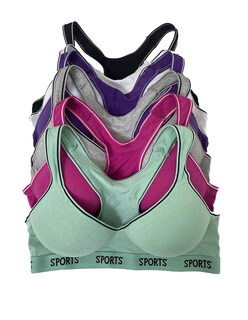 Foto 3 | Foto 3 | Brasier Deportivo Tatys Fashion 6828 Multicolor 6 Piezas