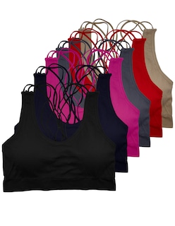 Foto 4 | Foto 4 | Tops Deportivos para Mujer con Copa Preformada 6 Diferentes Colores 6 Piezas