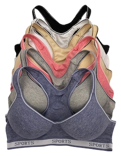 Foto 2 | Foto 2 | Brasier Deportivo De Algodón Tatys Fashion Paquete Con 6 Bras
