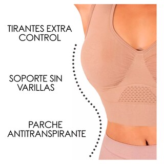 Foto 4 | Foto 4 | Kit de 2 Bra I Love Shape M2224+2024 Fresh 1 de Control + 1 de Descanso y Panty Nude