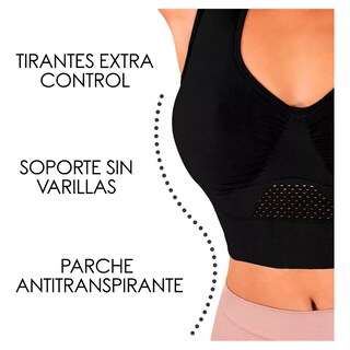 Foto 4 | Foto 4 | Kit 2 Bra Fresh: 1 De Control + 1 De Descanso Y Panty De Regalo Negro I Love Shape M2224+2024 G