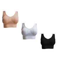 Kit 3 Brasieres Fresh Control Colores Básicos I Love Shape + Panty de regalo M 2024 Ch