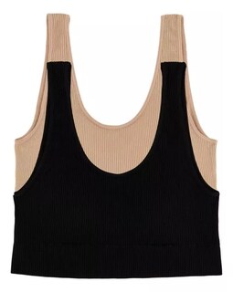 Foto 1 | Foto 1 | Top Gap Body Bra Mujer 2 Pack Seamless Brasier Copas Removibles Azul Rosa