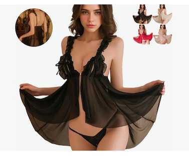Foto 1 | Foto 1 | Conjunto Sensual De Encaje Pijama Y Ropa Interior Para Mujer