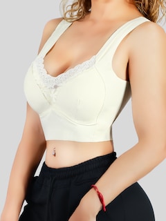 Foto 4 | Foto 4 | Brasier Push Up Con Encaje Floral Bra-1001 Blanco Soporte Total Y Diseño Cómodo