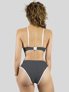 Foto 7 | Foto 7 | Pack De 2 Sets De Lencería Mujer Set.i-1007-px2 Blanco Y Gris Oscuro Brasier Y Calzón Cómodo Casual