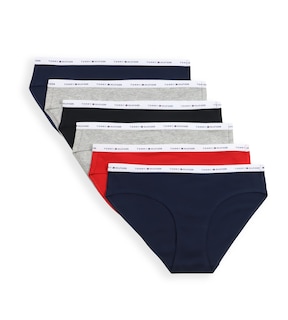 Foto 1 | Foto 1 | Braguitas Tommy Hilfiger De Algodón Para Mujer, Paquete De 6, Talla L - Venta Internacional.