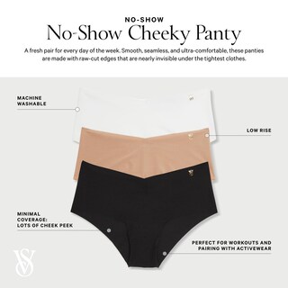 Foto 4 | Foto 4 | Ropa Interior Victoria's Secret No Show Cheeky Para Mujer, Color Negro Xl - Venta Internacional.