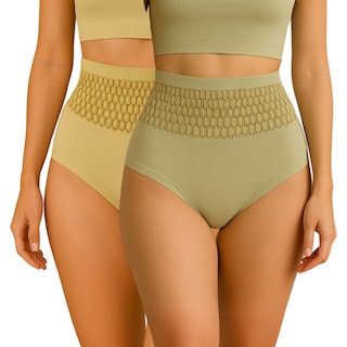 Foto 1 | Foto 1 | Set 2 Panty Faja Mujer Cyf-010-px2 Verde Y Amarillo Moldeadora Con Compresión Zonal
